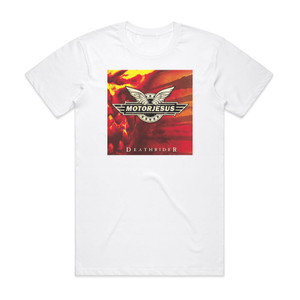 Motorjesus Deathrider 1 Album Cover T-Shirt White