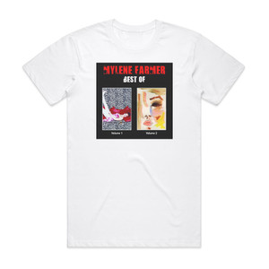 Mylene Farmer Best Of Album Cover T-Shirt White Mylene Farmer Best Of Album Cover T-Shirt White