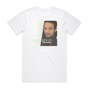 Maxi Priest Bonafide 1 Album Cover T-Shirt White Maxi Priest Bonafide 1 Album Cover T-Shirt White