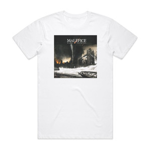 Malefice Dawn Of Reprisal 1 Album Cover T-Shirt White Malefice Dawn Of Reprisal 1 Album Cover T-Shirt White