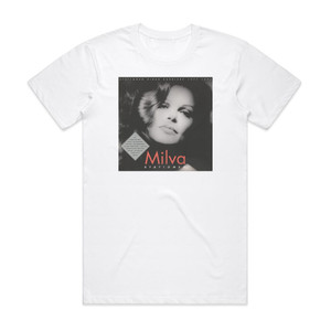 Milva Stationen Album Cover T-Shirt White Milva Stationen Album Cover T-Shirt White