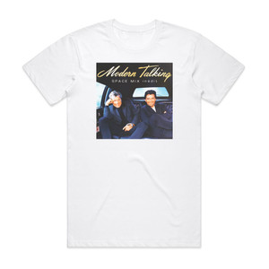 Modern Talking Space Mix 98 Album Cover T-Shirt White Modern Talking Space Mix 98 Album Cover T-Shirt White