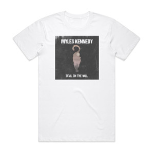 Myles Kennedy Devil On The Wall Album Cover T-Shirt White Myles Kennedy Devil On The Wall Album Cover T-Shirt White