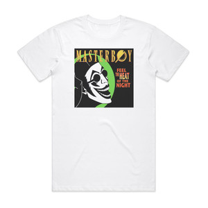 Masterboy Feel The Heat Of The Night Album Cover T-Shirt White Masterboy Feel The Heat Of The Night Album Cover T-Shirt White