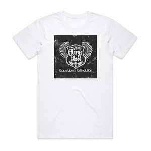 Marys Blood Countdown To Evolution 2 Album Cover T-Shirt White Marys Blood Countdown To Evolution 2 Album Cover T-Shirt White