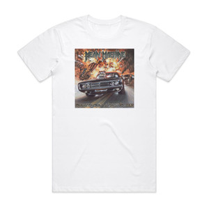Mean Machine Rock N Roll Up Your Ass Album Cover T-Shirt White Mean Machine Rock N Roll Up Your Ass Album Cover T-Shirt White