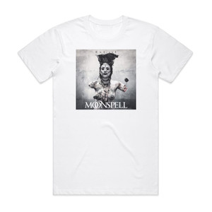 Moonspell Extinct Album Cover T-Shirt White Moonspell Extinct Album Cover T-Shirt White
