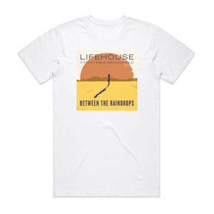 Natasha Bedingfield Between The Raindrops Album Cover T-Shirt White Natasha Bedingfield Between The Raindrops Album Cover T-Shirt White