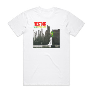 Nektar Live In New York Album Cover T-Shirt White Nektar Live In New York Album Cover T-Shirt White