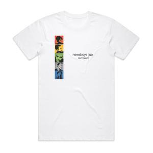 Newsboys Go Remixed 1 Album Cover T-Shirt White Newsboys Go Remixed 1 Album Cover T-Shirt White