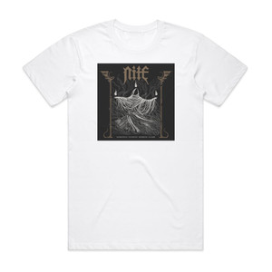 Nite Darkness Silence Mirror Flame Album Cover T-Shirt White