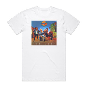 Night Ranger Big Life 1 Album Cover T-Shirt White Night Ranger Big Life 1 Album Cover T-Shirt White
