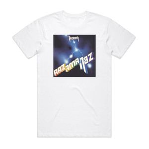Nazareth Razamanaz 1 Album Cover T-Shirt White Nazareth Razamanaz 1 Album Cover T-Shirt White