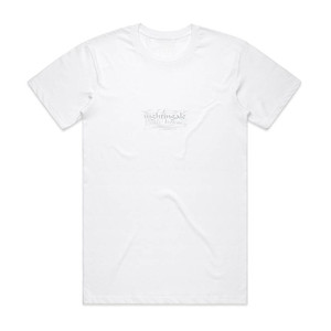 Nightingale White Darkness Album Cover T-Shirt White Nightingale White Darkness Album Cover T-Shirt White