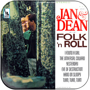 Jan and Dean Folk N Roll Album Cover Sticker Jan and Dean Folk N Roll Album Cover Sticker