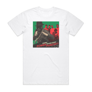 Owiny Sigoma Band Power Punch Album Cover T-Shirt White Owiny Sigoma Band Power Punch Album Cover T-Shirt White