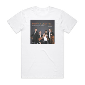 Pacifica Quartet Contemporary Voices Album Cover T-Shirt White Pacifica Quartet Contemporary Voices Album Cover T-Shirt White