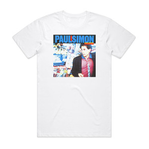 Paul Simon Hearts And Bones Album Cover T-Shirt White Paul Simon Hearts And Bones Album Cover T-Shirt White