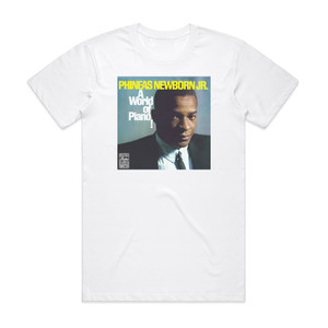 Phineas Newborn Jr A World Of Piano Album Cover T-Shirt White Phineas Newborn Jr A World Of Piano Album Cover T-Shirt White