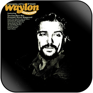 Waylon Jennings Lonesome Onry And Mean Album Cover Sticker