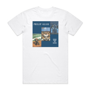 Philip Glass Songs From The Trilogy Album Cover T-Shirt White Philip Glass Songs From The Trilogy Album Cover T-Shirt White