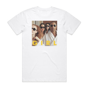 Pharrell Williams G I R L 1 Album Cover T-Shirt White Pharrell Williams G I R L 1 Album Cover T-Shirt White