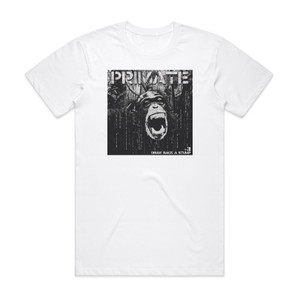 Primate Draw Back A Stump 1 Album Cover T-Shirt White Primate Draw Back A Stump 1 Album Cover T-Shirt White