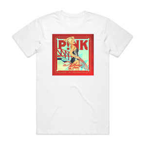 Pink Funhouse Tour Live In Australia Album Cover T-Shirt White Pink Funhouse Tour Live In Australia Album Cover T-Shirt White