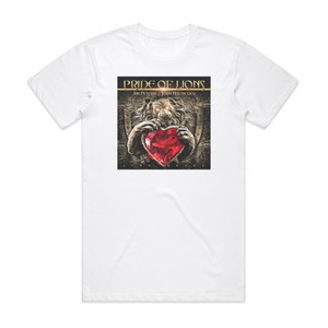 Pride of Lions Lion Heart Album Cover T-Shirt White Pride of Lions Lion Heart Album Cover T-Shirt White