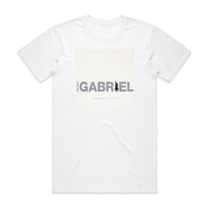 Peter Gabriel Hit Album Cover T-Shirt White Peter Gabriel Hit Album Cover T-Shirt White