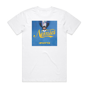 Piotta Nemici Album Cover T-Shirt White Piotta Nemici Album Cover T-Shirt White