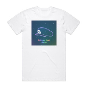 Qumu Rainbow Road Album Cover T-Shirt White Qumu Rainbow Road Album Cover T-Shirt White