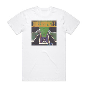 Queensryche The Warning 1 Album Cover T-Shirt White Queensryche The Warning 1 Album Cover T-Shirt White