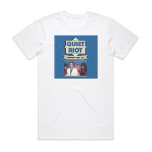 Quiet Riot Winners Take All 1 Album Cover T-Shirt White Quiet Riot Winners Take All 1 Album Cover T-Shirt White