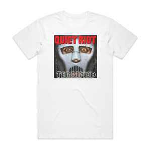 Quiet Riot Terrified Album Cover T-Shirt White Quiet Riot Terrified Album Cover T-Shirt White