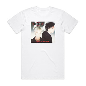 Roxette Listen To Your Heart 2 Album Cover T-Shirt White Roxette Listen To Your Heart 2 Album Cover T-Shirt White