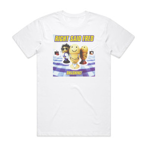 Right Said Fred Smashing Album Cover T-Shirt White Right Said Fred Smashing Album Cover T-Shirt White
