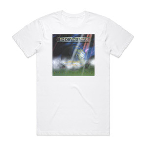 Rick Wakeman Fields Of Green 1 Album Cover T-Shirt White Rick Wakeman Fields Of Green 1 Album Cover T-Shirt White