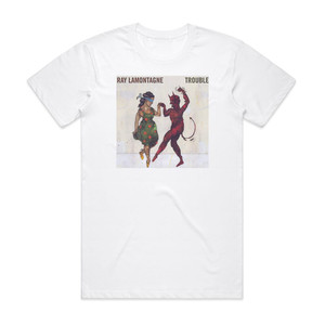 Ray LaMontagne Trouble Album Cover T-Shirt White Ray LaMontagne Trouble Album Cover T-Shirt White