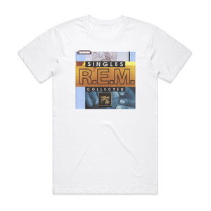 REM Singles Collected Album Cover T-Shirt White