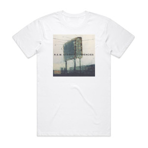 REM Strange Currencies 2 Album Cover T-Shirt White REM Strange Currencies 2 Album Cover T-Shirt White