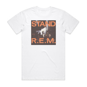 REM Stand 1 Album Cover T-Shirt White REM Stand 1 Album Cover T-Shirt White