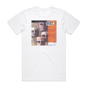 REM The Best Of Rem Album Cover T-Shirt White REM The Best Of Rem Album Cover T-Shirt White
