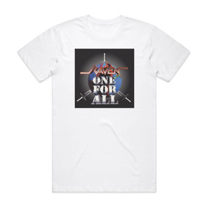 Raven One For All Album Cover T-Shirt White Raven One For All Album Cover T-Shirt White