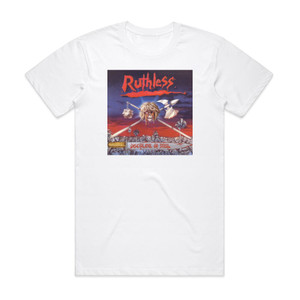 Ruthless Discipline Of Steel Album Cover T-Shirt White Ruthless Discipline Of Steel Album Cover T-Shirt White