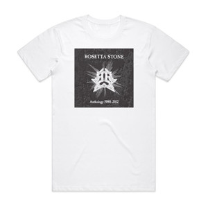 Rosetta Stone Anthology 1988 2012 Album Cover T-Shirt White Rosetta Stone Anthology 1988 2012 Album Cover T-Shirt White