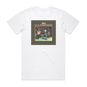 REO Speedwagon Ridin The Storm Out 1 Album Cover T-Shirt White REO Speedwagon Ridin The Storm Out 1 Album Cover T-Shirt White