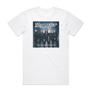 Rhapsody of Fire The Legend Goes On Album Cover T-Shirt White Rhapsody of Fire The Legend Goes On Album Cover T-Shirt White