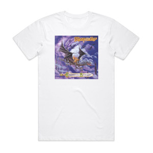 Rhapsody of Fire Emerald Sword Album Cover T-Shirt White Rhapsody of Fire Emerald Sword Album Cover T-Shirt White
