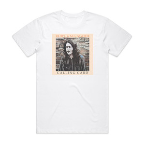 Rory Gallagher Calling Card 1 Album Cover T-Shirt White Rory Gallagher Calling Card 1 Album Cover T-Shirt White